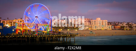 Riesenrad am Santa Monica Pier, Santa Monica, Los Angeles County, Kalifornien, USA Stockfoto