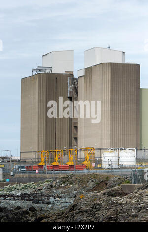 Wylfa Nuclear Power Station in Cemaes Bay am 16. Juni 2015, auf Anglesey, Nordwales. Stockfoto