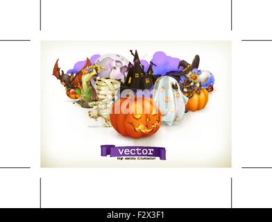 Happy Halloween, Vektor-illustration Stock Vektor