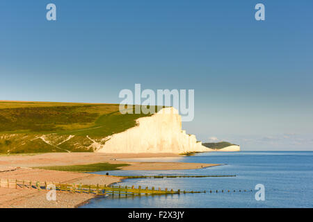 Die sieben Schwestern auf der Küste von Sussex im Süden Englands, UK Stockfoto