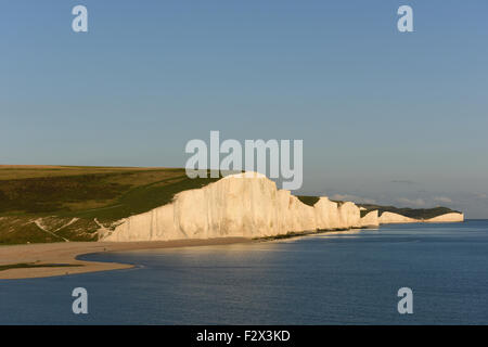 Die sieben Schwestern auf der Küste von Sussex im Süden Englands, UK Stockfoto