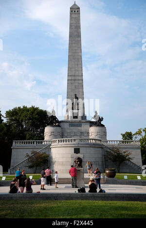 Abraham Lincolns Grab in Springfield, Illinois Stockfoto