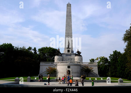 Abraham Lincolns Grab in Springfield, Illinois Stockfoto