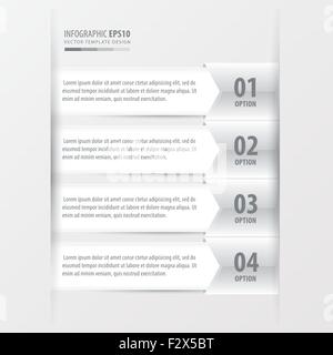 Moderne Infografiken banner.white Farbstil. Stock Vektor