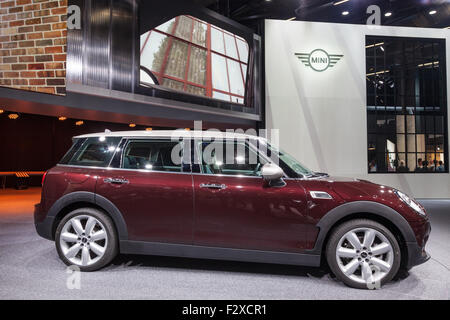 Neuen Mini Clubman 5 Türer Kleinwagen auf der IAA International Motor Show 2015 Stockfoto