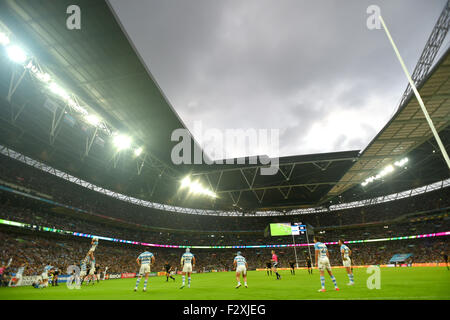 London, UK. 20. Sep, 2015. Wembley-Stadion Rugby: Eine allgemeine Ansicht des Wembley-Stadion während der 2015 Rugby World Cup Pool C Spiel zwischen Argentinien und Neuseeland im Wembleystadion in London, UK. © Shinji Akagi/FAR EAST PRESS/AFLO/Alamy Live-Nachrichten Stockfoto