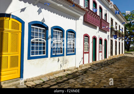 geschmückten Häuser in Paraty in Brasilien Stockfoto