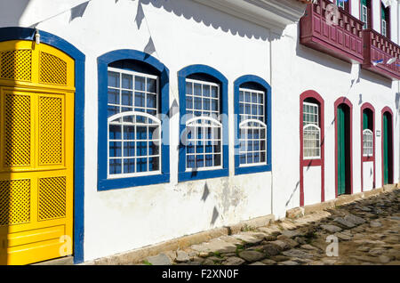 geschmückten Häuser in Paraty in Brasilien Stockfoto