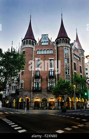 Casa Terrades oder de Les lesPunxes von Josep Puig ich Cadafalch. 1910 Barcelona. Stockfoto