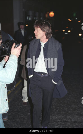 Mick Jagger 1994 Mayfair (Kredit Bild © Jack Ludlam) Stockfoto