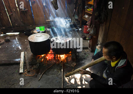 Bestattungsriten der Hmong hill Tribe, Vietnam Stockfoto