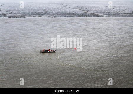 Set Netz Fischen für Rotlachs.  Friedhof Punkt, Bristol Bay, Alaska. Stockfoto