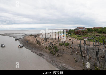 Set Netz Fischen für Rotlachs.  Friedhof Punkt, Bristol Bay, Alaska. Stockfoto