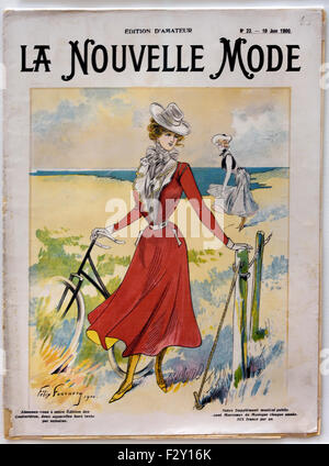 La Nouvelle Mode 1900 Französisch Paris (Mode Couture Designer-Kleidung, Kunst) Stockfoto