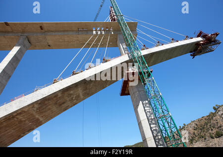 Brücke von einem high-Speed-Bahn im Bau Stockfoto