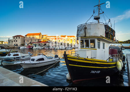 Tribunj, kleinen Fischerort an der Adria, Kroatien Stockfoto