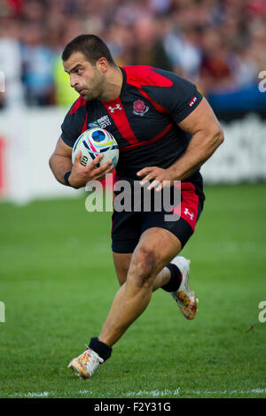 Kingsholm, Gloucester, Großbritannien. 25. Sep 2015. Rugby World Cup. Argentinien gegen Georgien. Davit Kachavara Georgiens. Bildnachweis: Aktion Plus Sport/Alamy Live-Nachrichten Stockfoto