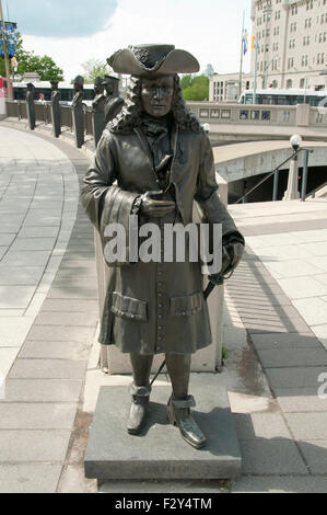 Statue von Pierre Le Moyne Iberville (gest. 1706) - Ottawa - Kanada Stockfoto