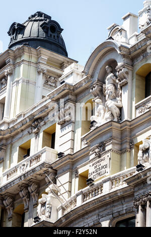 Madrid Spanien, Hispanic Centro, Calle Gran Via 10, Seguros La Estrella Gebäude, Jeronimo Mathet Rodriguez, 1916, Spanien150701093 Stockfoto