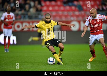 Reims, Frankreich. 25. Sep 2015. Französischen Liga 1 Fußball. Reims gegen Lille. Mounir Obbadi (Lil) Credit: Action Plus Sport/Alamy Live News Stockfoto