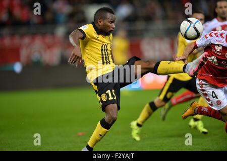 Reims, Frankreich. 25. Sep 2015. Französischen Liga 1 Fußball. Reims gegen Lille. Lenny Nangis (Lil) Credit: Action Plus Sport/Alamy Live News Stockfoto