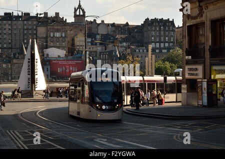 Straßenbahn in Betrieb Stockfoto