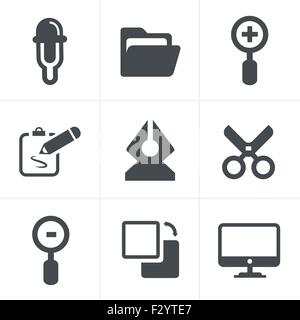 Grafik Design-Ikonen Stock Vektor