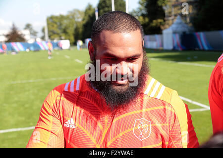 Croydon, Surrey, UK. 26. Sep 2015. Französisch World Cup Rugby-Team in der Ausbildung bei der Trinity School Croydon Surrey England 26.09.2015 Credit: Theodore Liasi/Alamy Live-Nachrichten Stockfoto