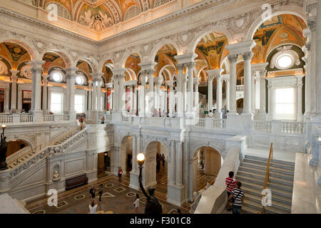 Library of Congress, große Halle - Washington, DC USA Stockfoto