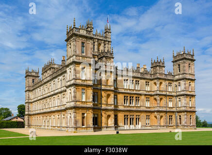 Highclere Castle, Downton Abbey in der Fernsehapparat Reihe des gleichen Namens, Hampshire, England, UK Stockfoto