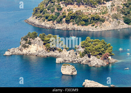 Die kleine Insel Panagia in Parga, Griechenland Stockfoto