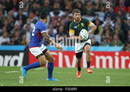 Birmingham, Vereinigtes Königreich. 26. Sep 2015. Rugby World Cup. Südafrika gegen Samoa. Willie le Roux (Südafrika) macht eine Pause. Bildnachweis: Aktion Plus Sport/Alamy Live-Nachrichten Stockfoto