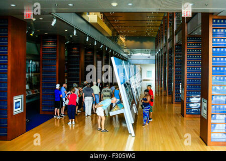 Acht Schnittfenster in der William J. Clinton Presidential Center in Little Rock Arkansas Stockfoto