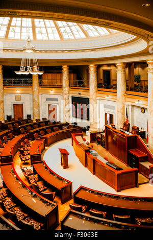 House Of Representatives Kammer im Inneren der Gebäude in Little Rock Arkansas State Capitol Stockfoto