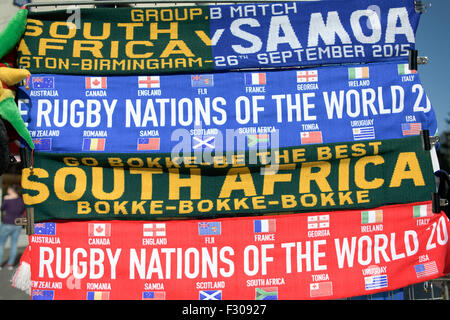 Rugby World Cup, Birmingham-Südafrika V Samoa 2015, UK. Stockfoto