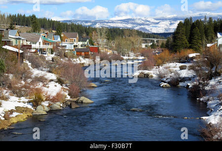 Blick auf den Truckee River Stockfoto