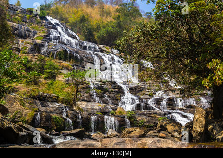 Mae Ya Wasserfall, Nam Tok Mae Ya, Chiang Mai, Thailand Stockfoto