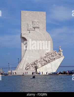 Denkmal der Entdeckungen entlang des Tejo, Lissabon, Portugal, Europa Stockfoto