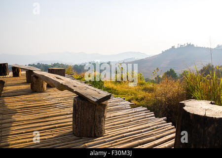 Aussichtspunkt am Monjam Resort, Chiang Mai, Thailand Stockfoto