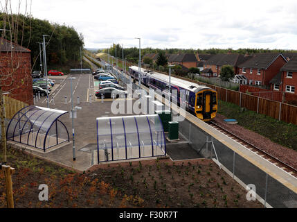 Newtongrange Bahnhof Scottish Borders Eisenbahn. Stockfoto