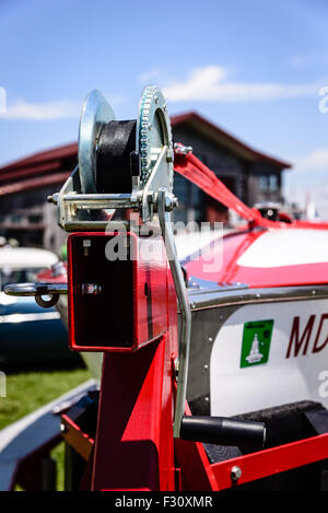 Mürrisch, 2014 Hacker APBA Gentleman Racer, Chesapeake Bay Maritime Museum, St. Michaels, Maryland Stockfoto