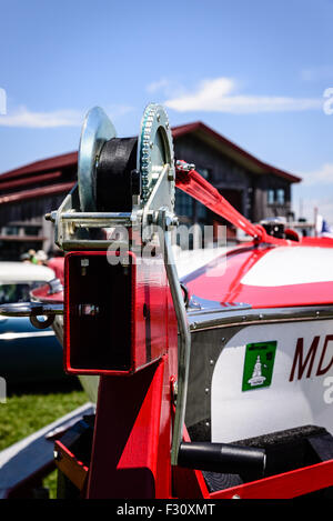 Mürrisch, 2014 Hacker APBA Gentleman Racer, Chesapeake Bay Maritime Museum, St. Michaels, Maryland Stockfoto