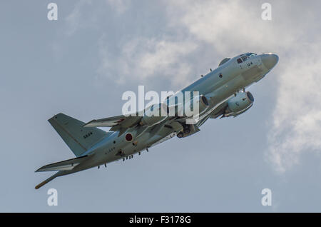 Die Kawasaki P-1 ist Japanisch Seeüberwachungsflugzeuge Service mit dem Japan Maritime Verteidigung-kraft hoffen, UK zu verkaufen. Fliegen. Luft- und Raumfahrt Stockfoto