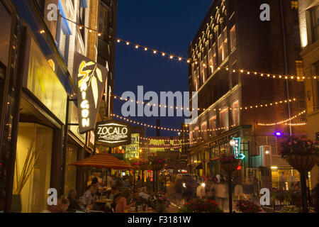 OUTDOOR-RESTAURANTS EAST 4TH STREET DOWNTOWN CLEVELAND OHIO USA Stockfoto