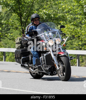 Mann auf einem Motorrad Motorrad Triumph Rocket III. Stockfoto