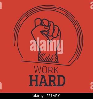 Arbeite hart Stock Vektor