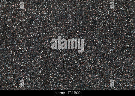 Schwarzer Asphalt Asphalt Closeup Hintergrundtextur Foto Stockfoto