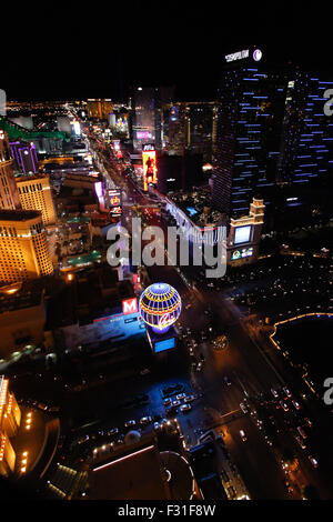 Der Las Vegas Strip von oben gesehen Stockfoto