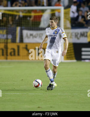 Carson, CA. 27 Sep 2015. LA Galaxy Mittelfeldspieler #8 Steven Gerrard in der MLS-Spiel zwischen den Los Angeles Galaxy und der FC Dallas Stubhub Center in Carson, CA. Justin Cooper/CSM/Alamy Live News Stockfoto