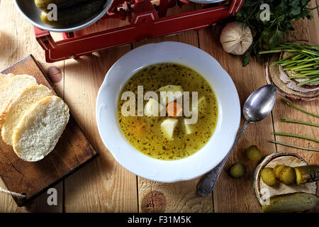 Gurken-Suppe Stockfoto